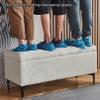 SARKEY Storage Bench with Lid, Light Gray, 120 x 40 x 45 cm view 4