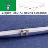 Blue Futon Mattress Cover, Washable, with Zipper, 80 x 190 cm view 2
