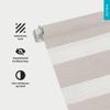 Estika Double Roller Blind with Drilling, 60 x 220 cm, Cream view 3