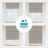 Estika Double Roller Blind with Drilling, 60 x 220 cm, Cream view 4