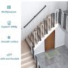 Square Black Metal Railing for Indoor Stairs, Wall-Mounted, 350 cm view 3