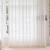 Wycian White Voile Window Curtains with Fireworks Pattern, 2-Pack, H214 x W96 cm Each, Polyester view 1