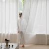 Wycian White Voile Window Curtains with Fireworks Pattern, 2-Pack, H214 x W96 cm Each, Polyester view 3