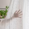 Wycian White Voile Window Curtains with Fireworks Pattern, 2-Pack, H214 x W96 cm Each, Polyester view 4
