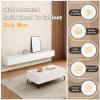 Modern Wall-Mounted Wooden TV Stand with Storage Cabinets, White, 140 x 24 x 20 cm view 2