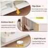 Modern Wall-Mounted Wooden TV Stand with Storage Cabinets, White, 140 x 24 x 20 cm view 4