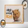 FEMER Wooden Sign, 30 x 20 cm, “Hamster: I Guard Here—Enter at Your Own Risk” view 2