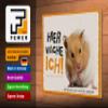 FEMER Wooden Sign, 30 x 20 cm, “Hamster: I Guard Here—Enter at Your Own Risk” view 3