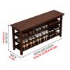 Adjustable Shoe Bench with Seat and Entryway Organizer, Color A view 2