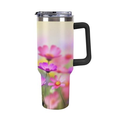 JKLQWH 1.2 L Insulated Stainless Steel Tumbler with Handle, Lid & Straw