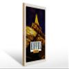 Femer Wooden Sign Travel 12 x 16 in Retro Eiffel Tower Paris view 1