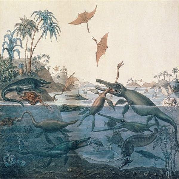 PSVDCTOO Vintage Wall Art Poster, Duria Antiquior by Henry De La Beche, 60 x 90 cm