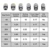 Achromatic Microscope Objective Lenses 4x 10x 20x 40x 60x 100x, 185 mm view 2