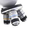 Achromatic Microscope Objective Lenses 4x 10x 20x 40x 60x 100x, 185 mm view 4