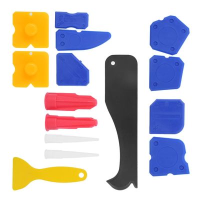 Mavaol 15-Piece Sealant Tool Set, Caulk Smoothing Tools, Silicone Scrapers and Joint Applicators
