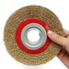 1-Piece 125 mm Wire Brush Polishing Wheel, Round Copper-Coated Stainless Steel Wire Brush for Bench Grinders view 1