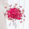 ASTRYAS Large Artificial Flowers with Butterflies, Boho African Flower Arrangement for Fall Decor, Weddings, Rooms, Home, Parties and Table Decorations (Hot Pink), 6 Pcs view 4