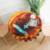 Mexpekil Round Waterproof Tablecloth, Cartoon American Football, 60 in view 3