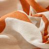 Chenille Sofa Throw with Nordic Floral Pattern, Orange, 180 x 180 cm view 2