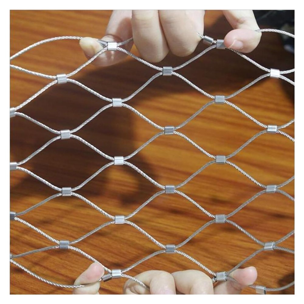 VXHCS 304 Stainless Steel Cable Net, 3 cm Mesh, 1.5 mm Flexible Metal Mesh, 1.5 x 1.5 m