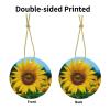 Beautiful Sunflower Ceramic Christmas Ornament, Round Hanging Tree Decoration 2024 view 3