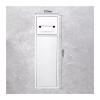 Stainless Steel Toilet Paper Holder with Storage Shelf, Wall-Mounted Recessed Design, White view 2