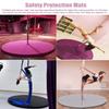 Aerial Hoop Crash Mat for Home Gym, Thick Foldable Round Safety Pad for Dance and Stripper Poles, 1.22 m, Green, 140 x 3 cm view 4