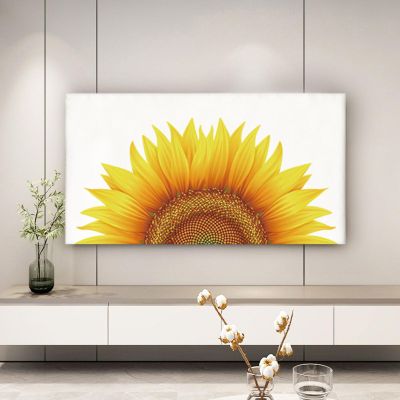 Hixingo TV Cover for 32–80 Inch TVs, Dustproof Printed Protective Cover for TVs and Monitors, Indoor Home Use, 46–50 Inch Sunflower