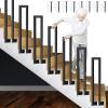 Handcrafted U-Shaped Wrought-Iron Railing for Indoor and Outdoor Stairs, 85 cm x 5 m, White view 1