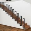 Handcrafted U-Shaped Wrought-Iron Railing for Indoor and Outdoor Stairs, 85 cm x 5 m, White view 2