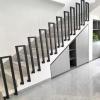 Handcrafted U-Shaped Wrought-Iron Railing for Indoor and Outdoor Stairs, 85 cm x 5 m, White view 3