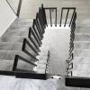 Handcrafted U-Shaped Wrought-Iron Railing for Indoor and Outdoor Stairs, 85 cm x 5 m, White view 4