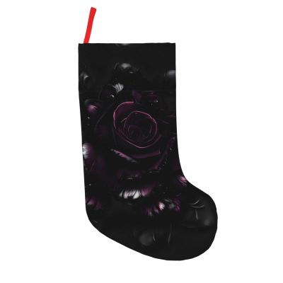 SDEGTHO Christmas Stocking with Gothic Rose Print, 18 in, 1 Pc