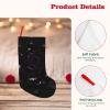 SDEGTHO Christmas Stocking with Gothic Rose Print, 18 in, 1 Pc view 4