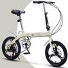 16-Inch 6-Speed Folding Bicycle with Disc Brake, High-Carbon Steel Frame view 1