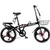 6-Speed Folding Bike for Adults, 16-Inch Folding City Bike with Disc Brake view 1
