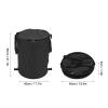 Zerodis 24-Gallon Camping Trash Can with Zipper Lid, Portable Folding Oxford Fabric Outdoor Trash Bag Holder, Black view 2