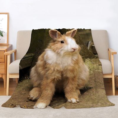 BIAFRA Plush Rabbit Flannel Throw Blanket, 135 x 200 cm