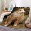 BIAFRA Plush Rabbit Flannel Throw Blanket, 135 x 200 cm view 3