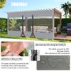 TMGJShd Waterproof Transparent PVC Tarp, 2.2 x 4.4 m, with Grommets and Zipper, Gray, 0.5 mm view 3
