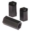 AYYSSM Black Standoff Screws, Hex Nylon Spacers, Flat Head, Double-Pass, 40 mm, M4, 20 pcs view 1