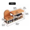 2-in-1 Parent-Child Shoe Bench with Seat, B2, 39.3 x 10.6 in view 2