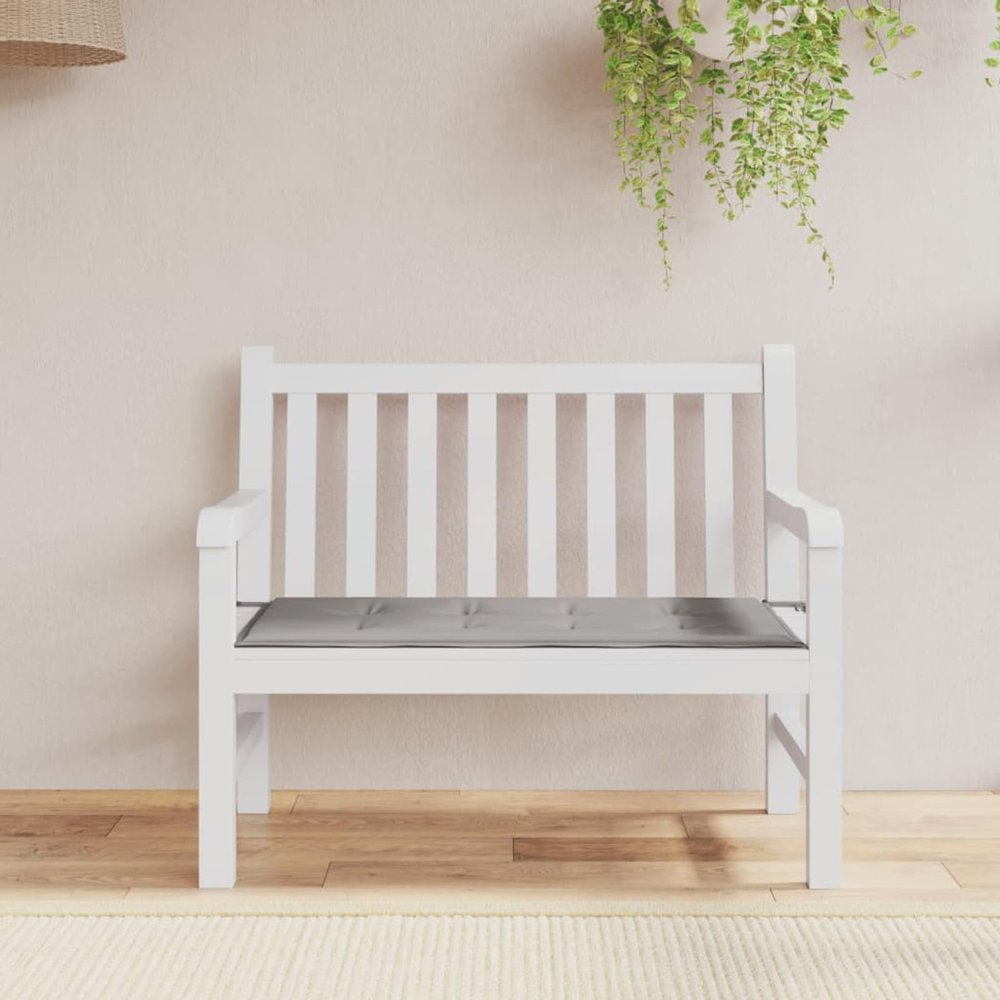 Brokky Gray Garden Bench Cushion, Oxford Fabric, 100 x 50 x 3 cm