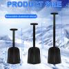82 cm Metal Snow Shovel, 3-Piece Detachable Design, Adjustable Portable Car Snow Shovel, Large Capacity, Black view 2