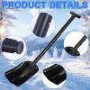 82 cm Metal Snow Shovel, 3-Piece Detachable Design, Adjustable Portable Car Snow Shovel, Large Capacity, Black view 3