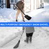82 cm Metal Snow Shovel, 3-Piece Detachable Design, Adjustable Portable Car Snow Shovel, Large Capacity, Black view 4
