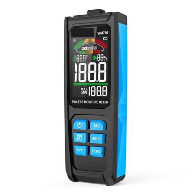 Moisture Meter, Inductive Wood Moisture Detector with Dual Display