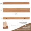 NIUBEST Wall-Mounted Vinyl Record Holders, 6-Pack, Wood Color view 2