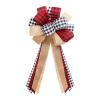 Red and Black Plaid Christmas Ribbon Bows view 1