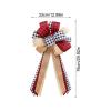 Red and Black Plaid Christmas Ribbon Bows view 2